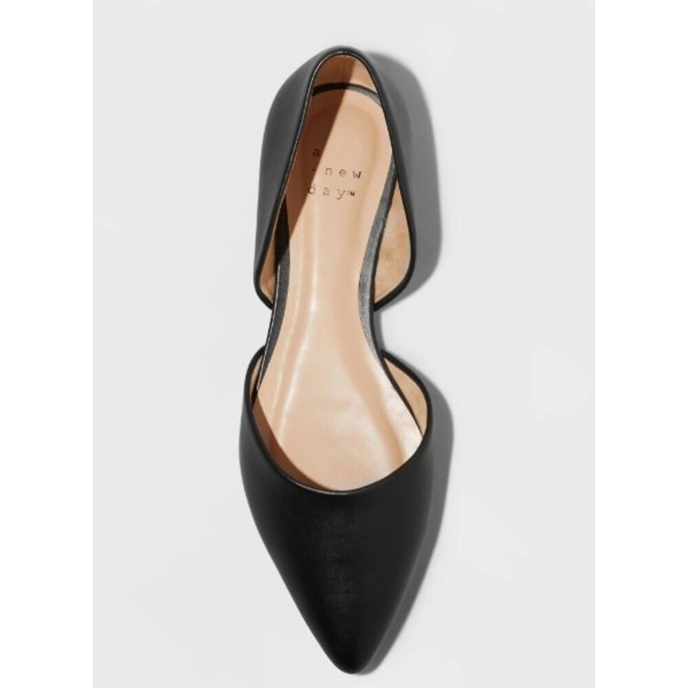 Dv. NWT A NEW DAY BLACK JULIE BALLET FLATS SIZE ♡8.5♡ - Picture 2 of 9